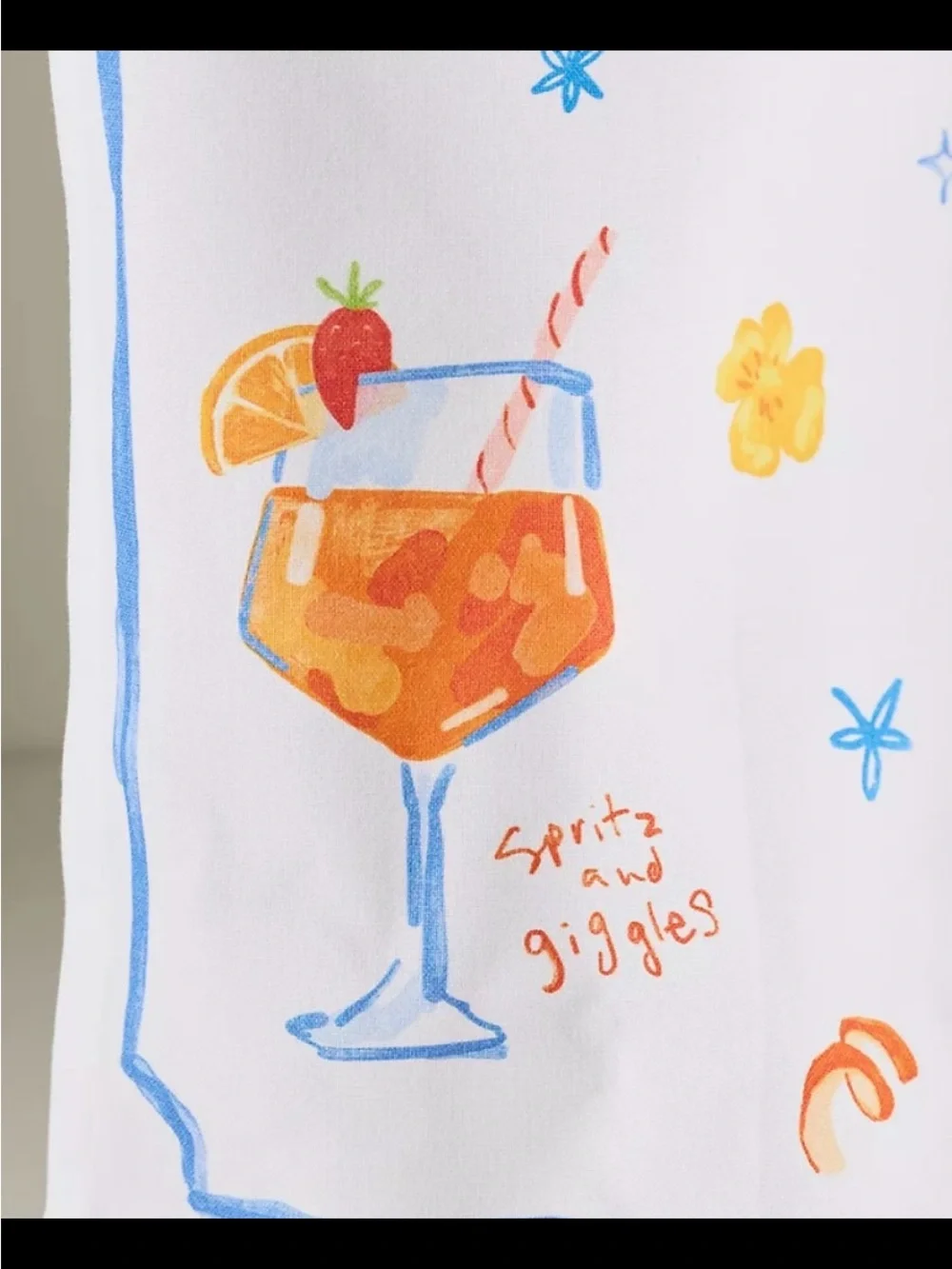 Anthropologie Spritz & Giggles Dish Towel.